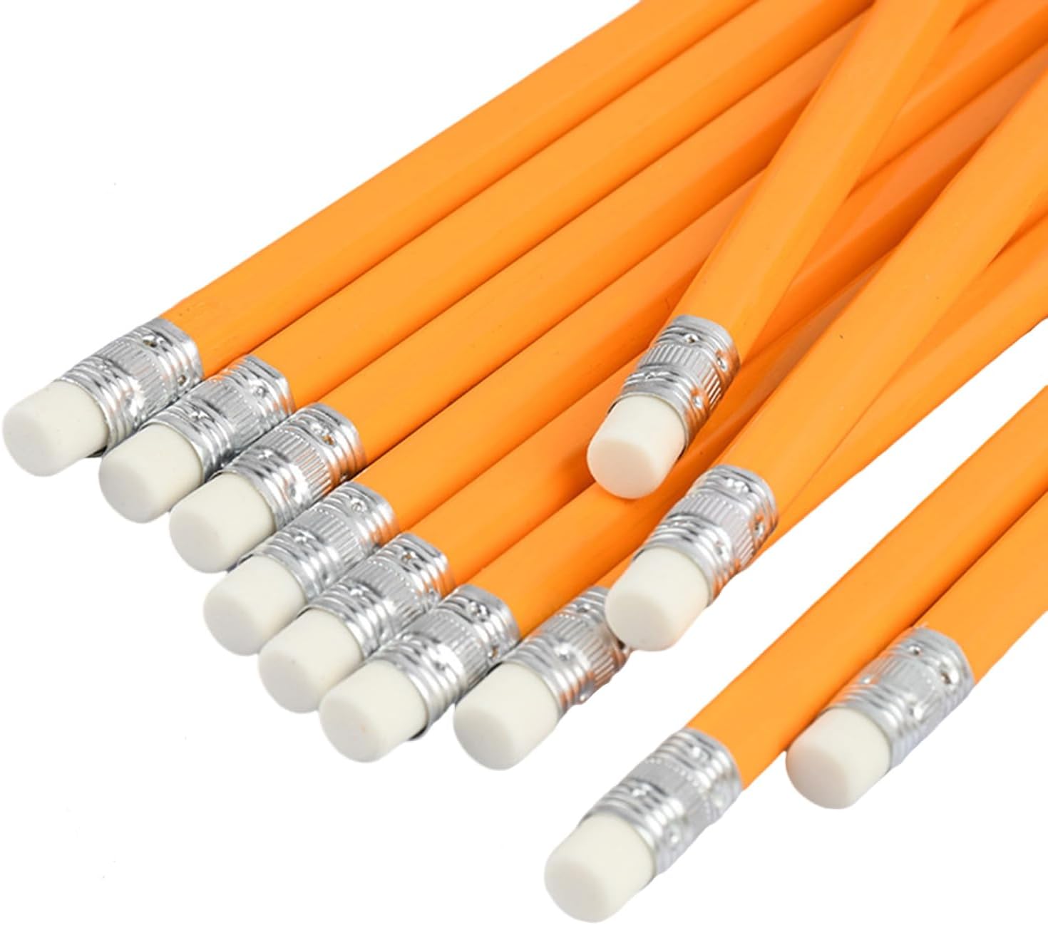 HB Pencils – Juego de 10 lápices de madera sin afilar #2 para niños, profesores, suministros escolares y de oficina