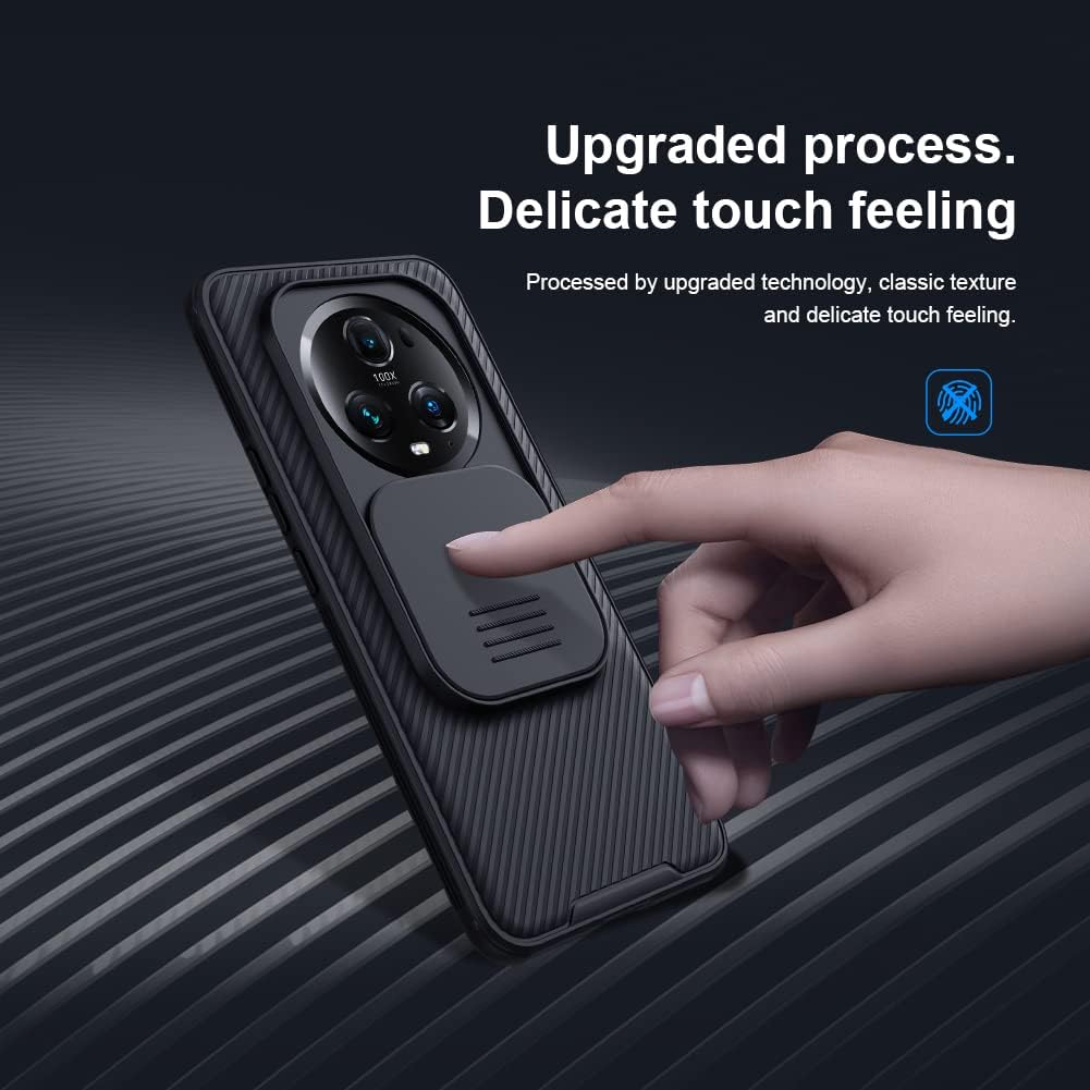 teroxa Honor Magic 5 Pro Funda con cubierta para cámara, esquinas Airbag a prueba de golpes Funda protectora deslizante Funda protectora para lente