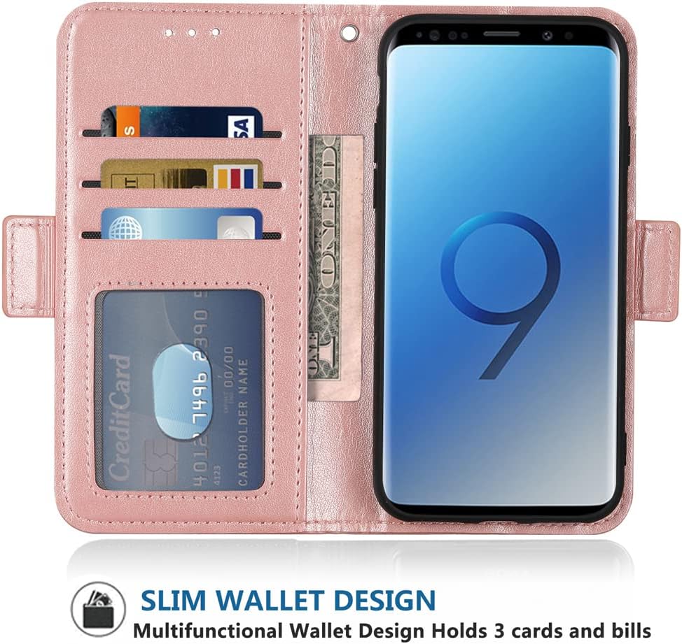 Compatible con Cubot X19 – Funda tipo cartera con correa de muñeca de cuero, soporte para tarjetas, accesorios para celda, monedero, ranura de
