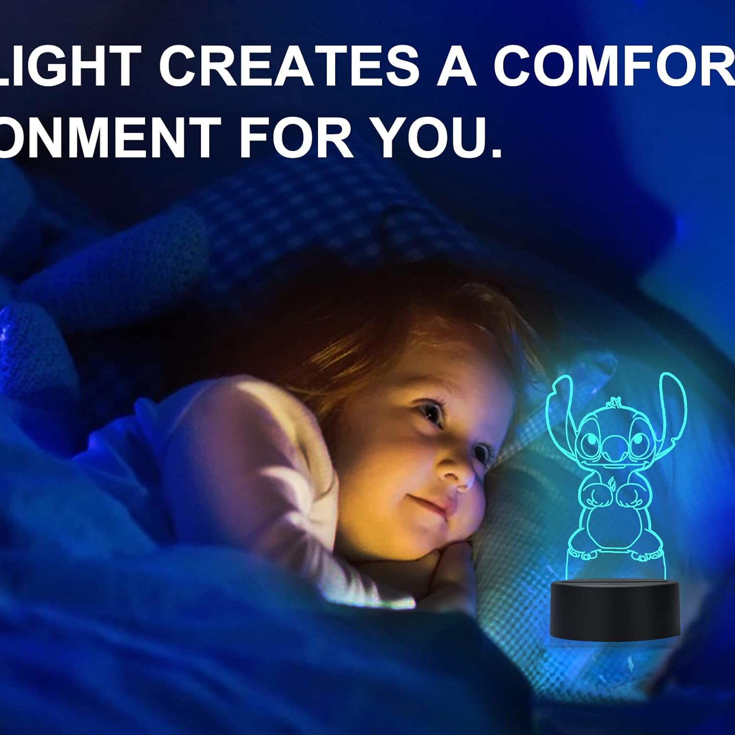Nouyet Juguetes para niños, luz nocturna 3D, lámpara de noche de ilusión 3D, luz nocturna LED, luces de atenuación táctil inteligente, lámpara