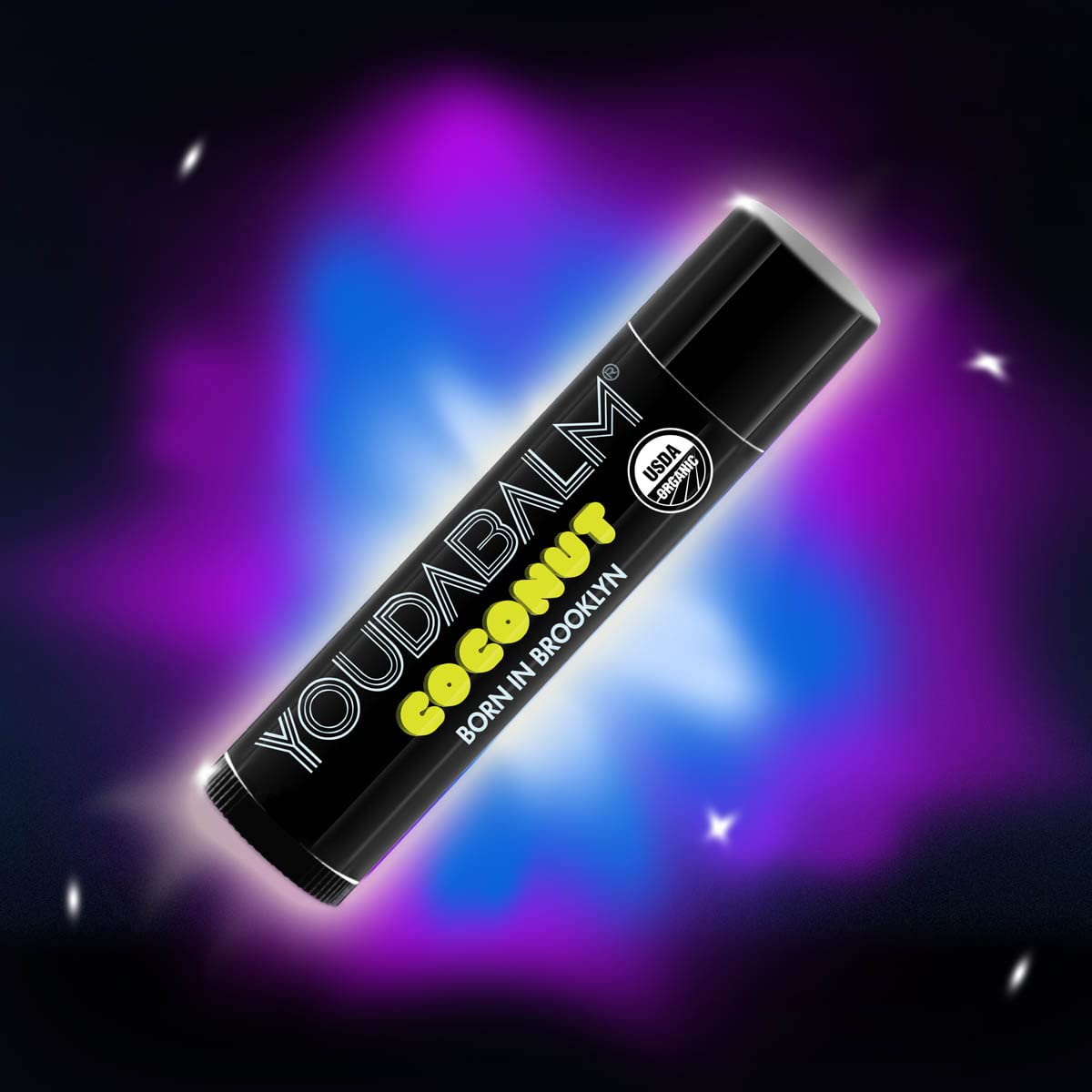 You Da Balm Bálsamo labial orgánico, sabor a coco, hidratante labial 100% natural, certificado por USDA, bálsamo labial para labios secos y
