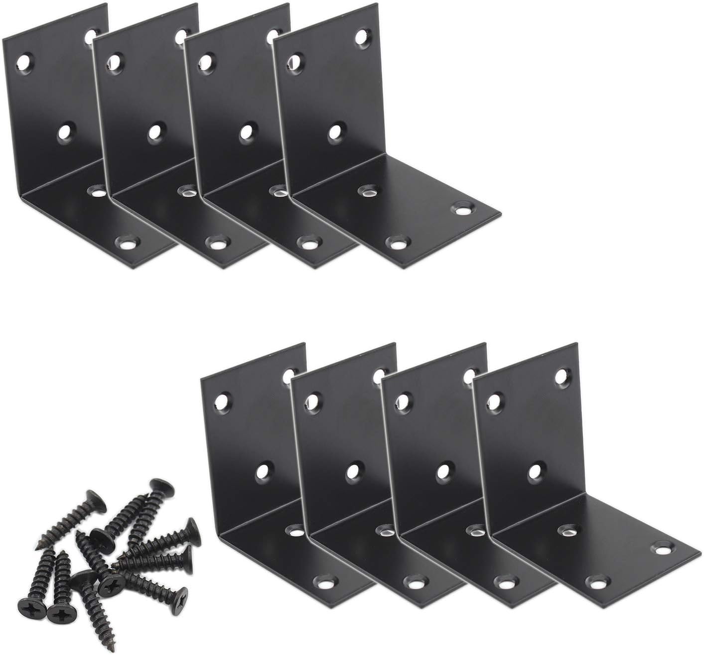 Soporte de esquina de acero inoxidable resistente, soporte de estante en forma de L, soporte de esquina de 90 grados, articulación grande, ángulo