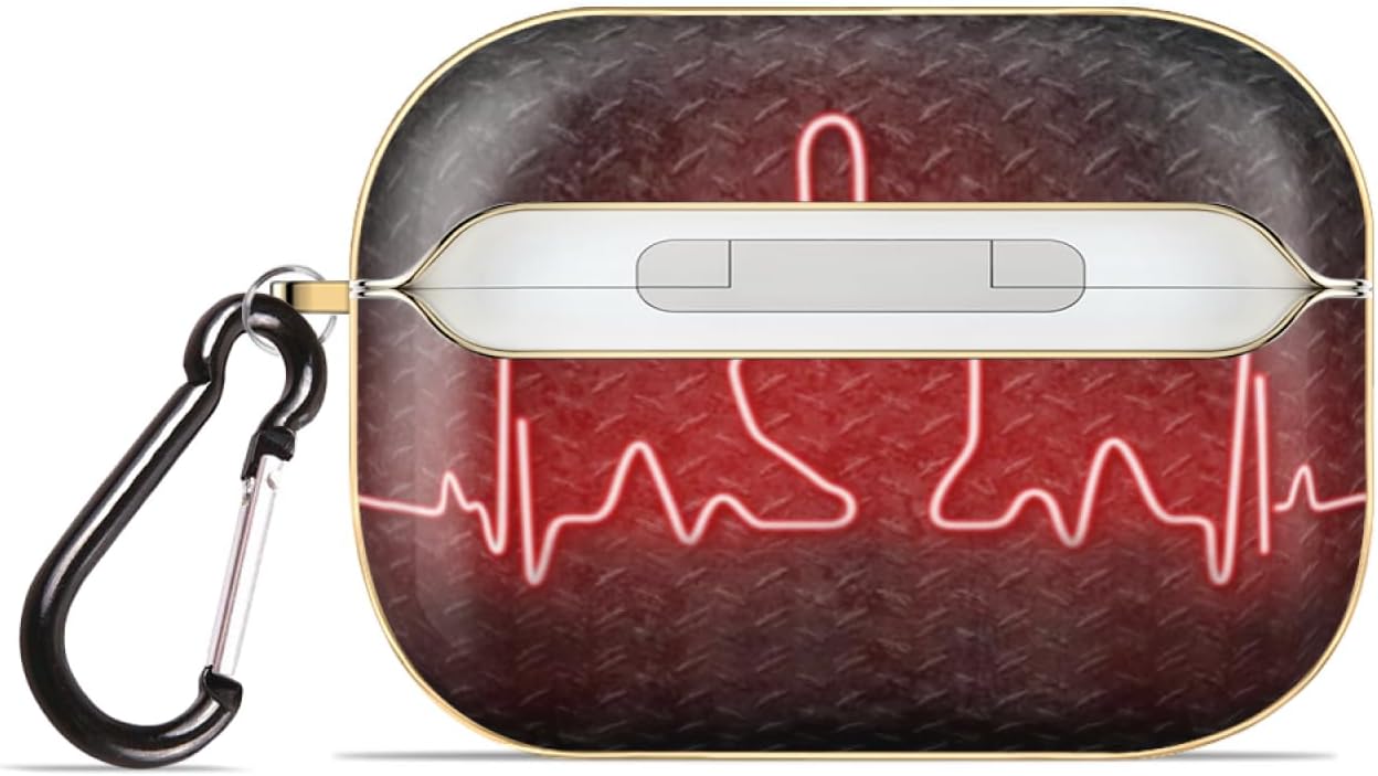 Heartbeat – Funda para AirPods Pro de 2 generación, funda protectora suave que absorbe los golpes para Apple Airpods Pro 2