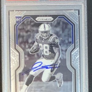 Jonathan Taylor 2020 Panini Prizm SP Negative Signed Football Rookie Card RC #332 PSA Jonathan Taylor 2020 Panini Prizm SP Negative Signed Football Rookie Card RC #332 PSA