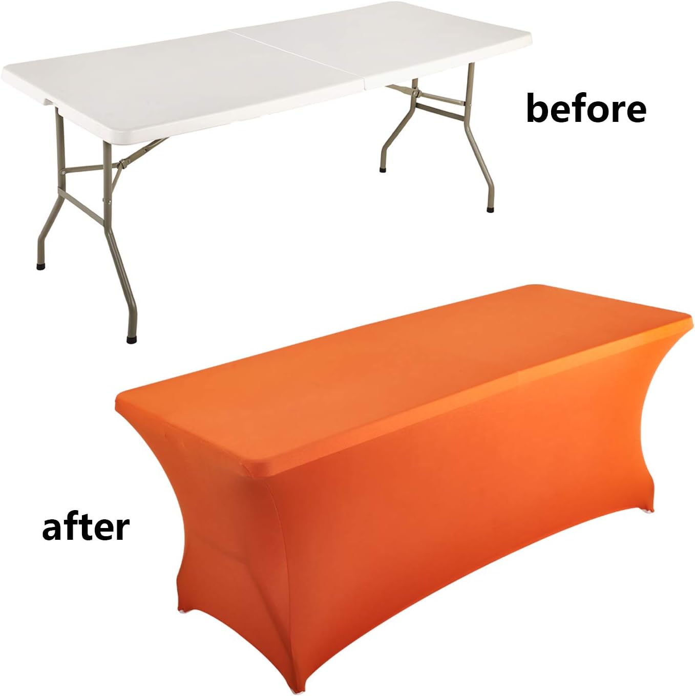 Mantel FELIZEST de elastano para mesas de 1,8 metros  1,2 metros, mantel rectangular elástico para mesa plegable