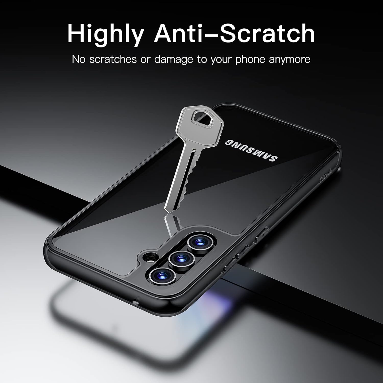 JETech Funda para Samsung Galaxy A54 5G de 6.4 pulgadas, no amarillenta a prueba de golpes, funda protectora para teléfono, parte trasera de