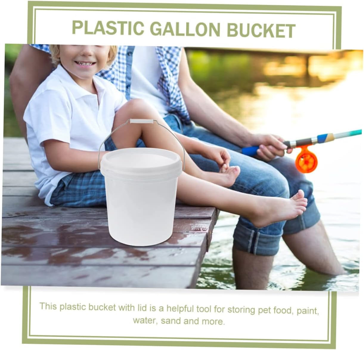 Garneck Cubo de arena de plástico para alimentos de cubo vacío 2pcs