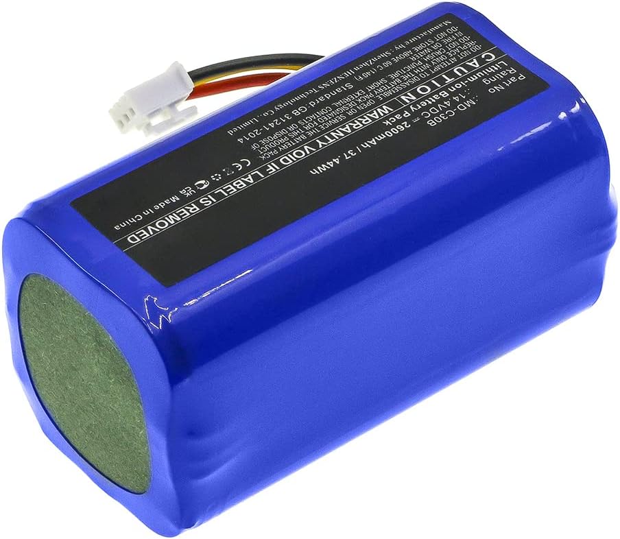Synergy Digital Batería de aspiradora, compatible con Blaupunkt D071-INR-CH-4S1P aspiradora (iones de litio, 14.4 V, 2600 mAh) ultra alta capacidad,