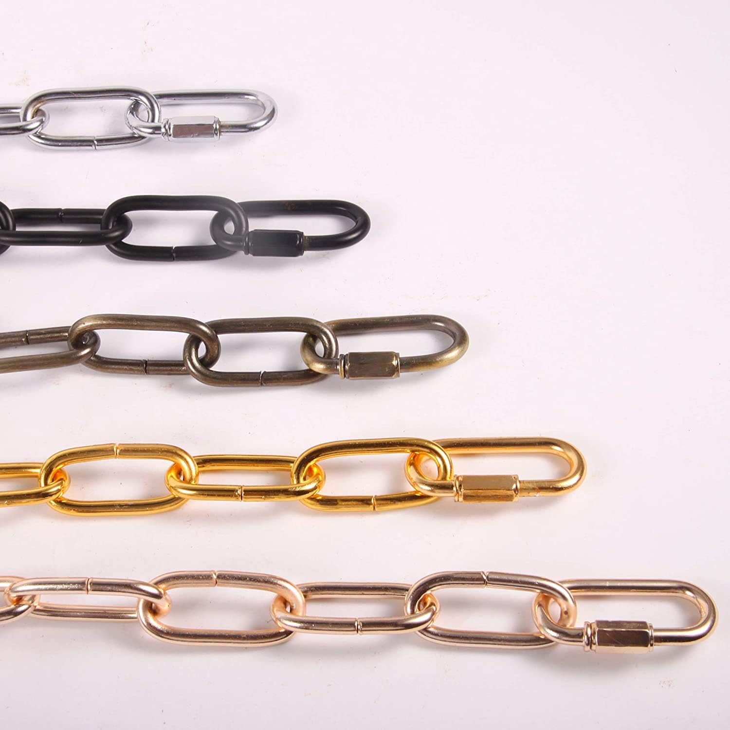 Cadena colgante de iluminación, cadena resistente para lámpara de luz, espejo o cadena de suspensión de imagen en acabado de latón antiguo,