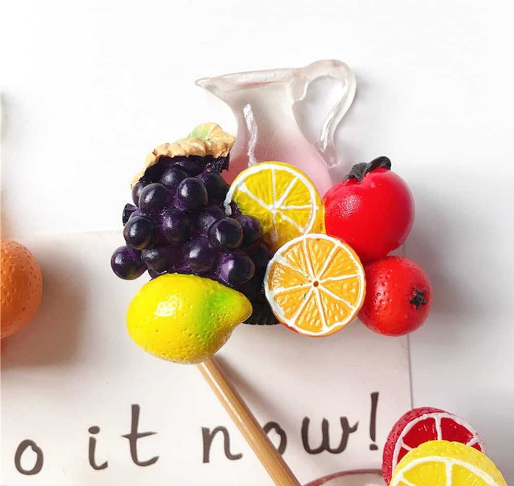 Imanes del refrigerador del jugo de uva, imán creativo del refrigerador del jugo de fruta, imanes del refrigerador de la fruta de la oficina de los
