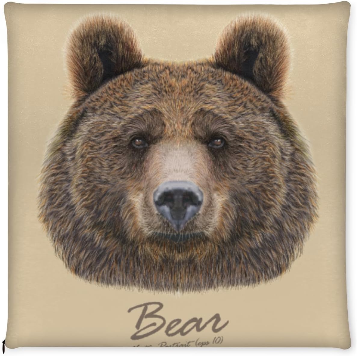 1 cojín para silla, cojín de espuma viscoelástica con diseño de oso de animal, almohadillas cuadradas extraíbles para silla de cocina, comedor,