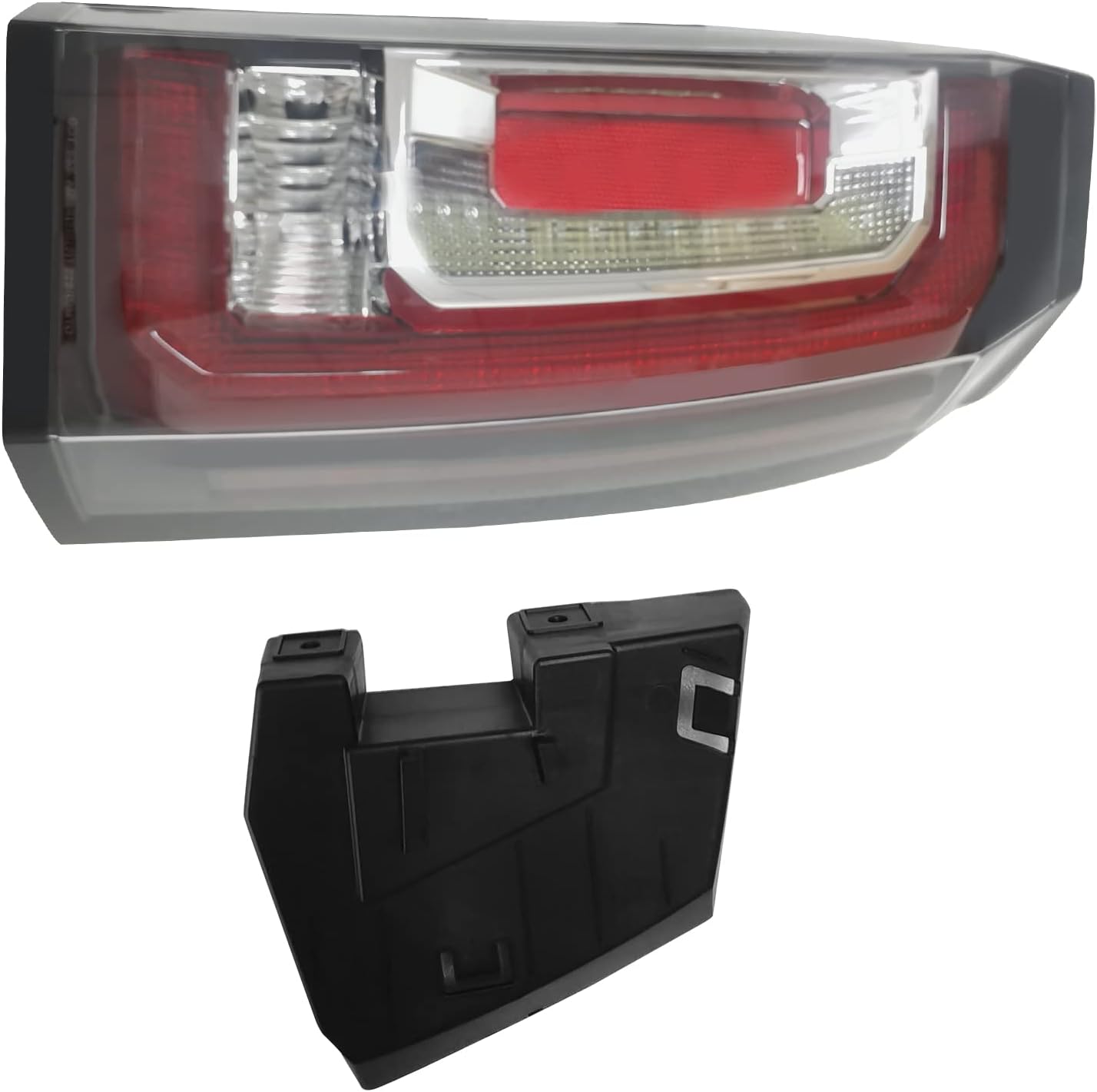 TBVECHI Conjunto de luz trasera lateral del pasajero compatible con GMC Yukon y Yukon XL 2015 2016 2017 2018 2019 2020 con lente transparente