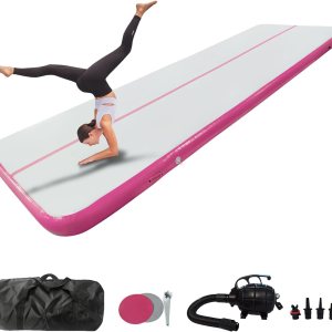 Colchoneta inflable de gimnasia de 10131620 pies, 48 pulgadas de grosor, con bomba de aire eléctrica para uso doméstico, entrenamiento de gimnasio, Colchoneta inflable de gimnasia de 10131620 pies, 48 pulgadas de grosor, con bomba de aire eléctrica para uso doméstico, entrenamiento de gimnasio,