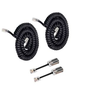 Uvital Desenredadores de cable para teléfono celular, paquete de 2 cables de teléfono fijo de 10 pies sin enrollar (1.2 pies en espiral) y 2 cables Uvital Desenredadores de cable para teléfono celular, paquete de 2 cables de teléfono fijo de 10 pies sin enrollar (1.2 pies en espiral) y 2 cables