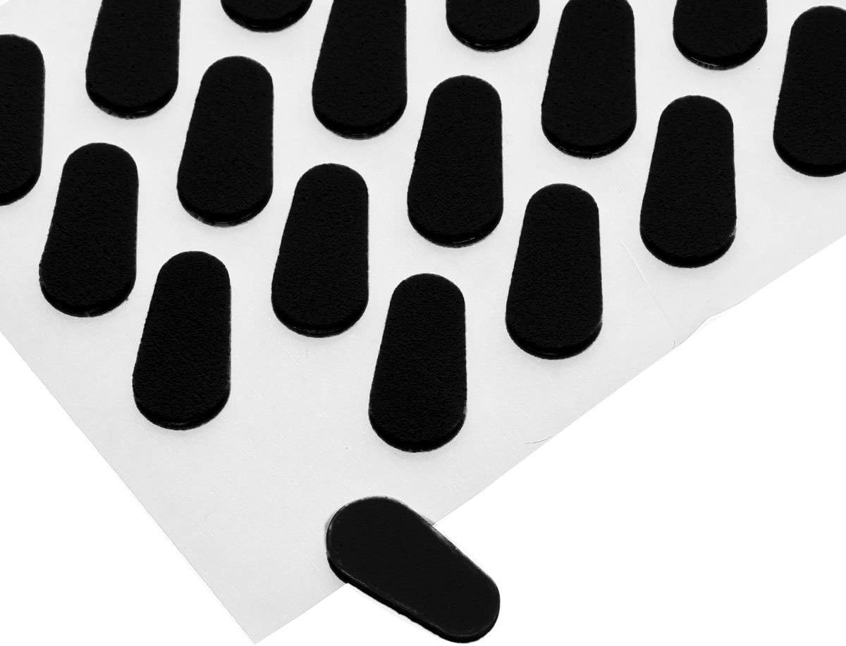 JEATHA 12 pares de almohadillas de nariz de espuma EVA suave, antideslizantes, accesorios de repuesto para lentes de sol, gafas deportivas, negro,