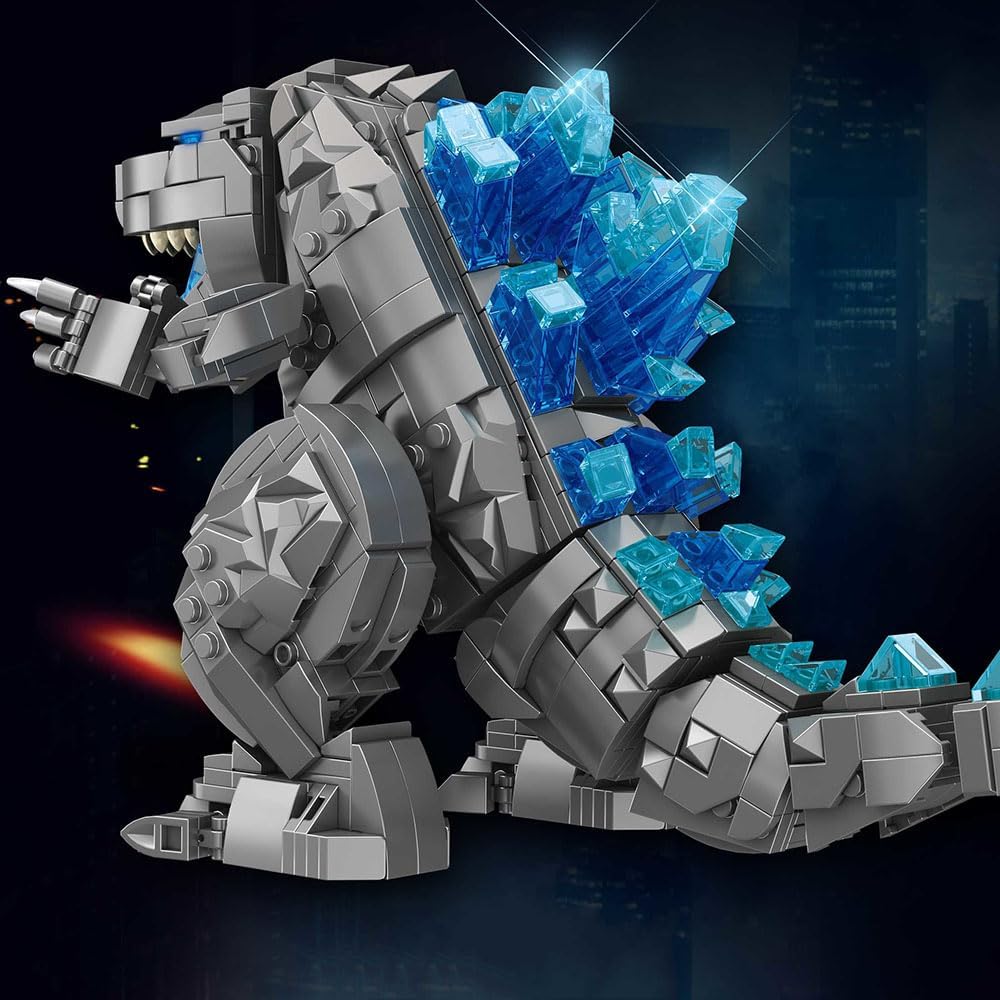 Gvdzilla Kit de construcción compatible con dinosaurios Lego, juego de exhibición de rey de monstruos, juguete modelo de dinosaurio para regalo de