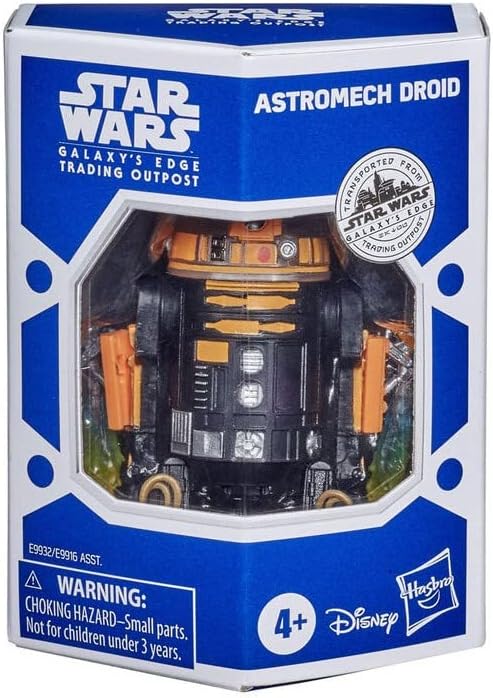 STAR WARS Galaxy’s Edge Trading Outpost Depot Astromech Droide Negro y Naranja