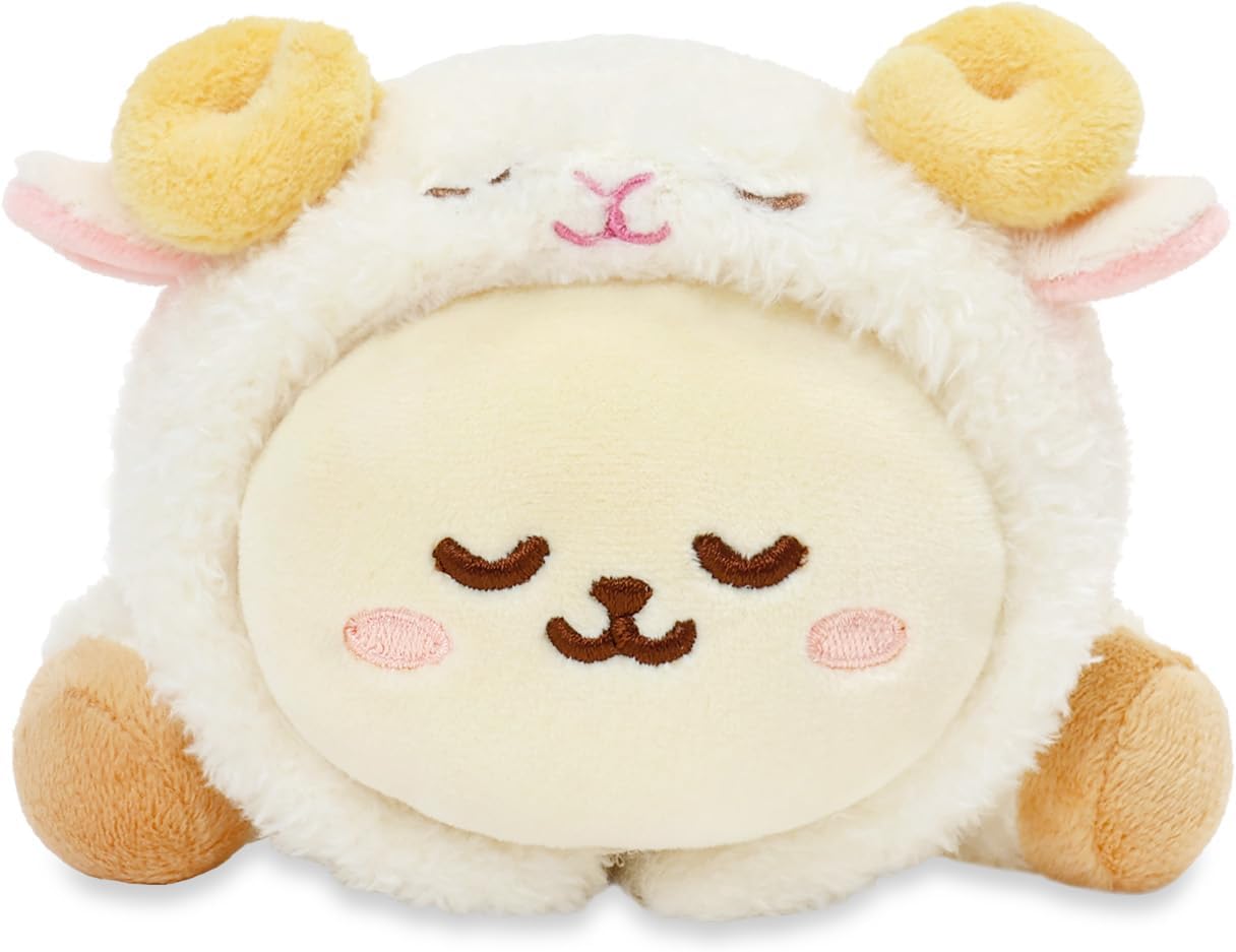 Anirollz Peluche de animal de peluche, manta pequeña de 6 pulgadas, suave, esponjoso, cálido, lindo, cómodo, seguro, almohada de cumpleaños con