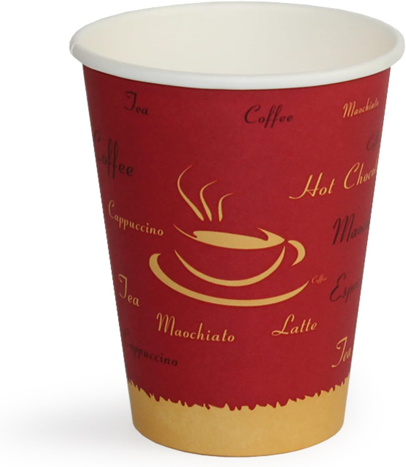 PAMI Vasos de papel para café caliente caja de 1000 12 onzas, tazas de café desechables para llevar para bebidas calientes, vasos de papel de un