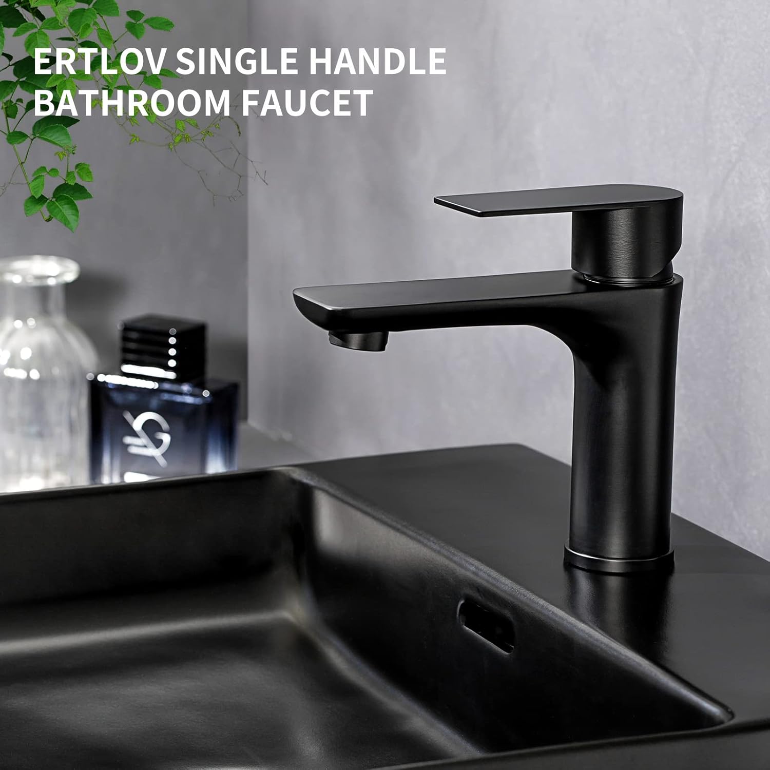 Grifo de lavabo de baño con un solo orificio de acero inoxidable de una sola manija para lavabo de tocador de montaje en cubierta moderno (metal)