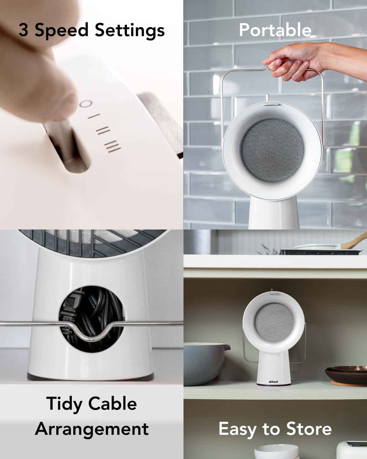 AirHood Campana extractora con cable  Extractor de cocina portátil con 5 filtros de aire de carbón activado y filtro de aceite de acero inoxidable