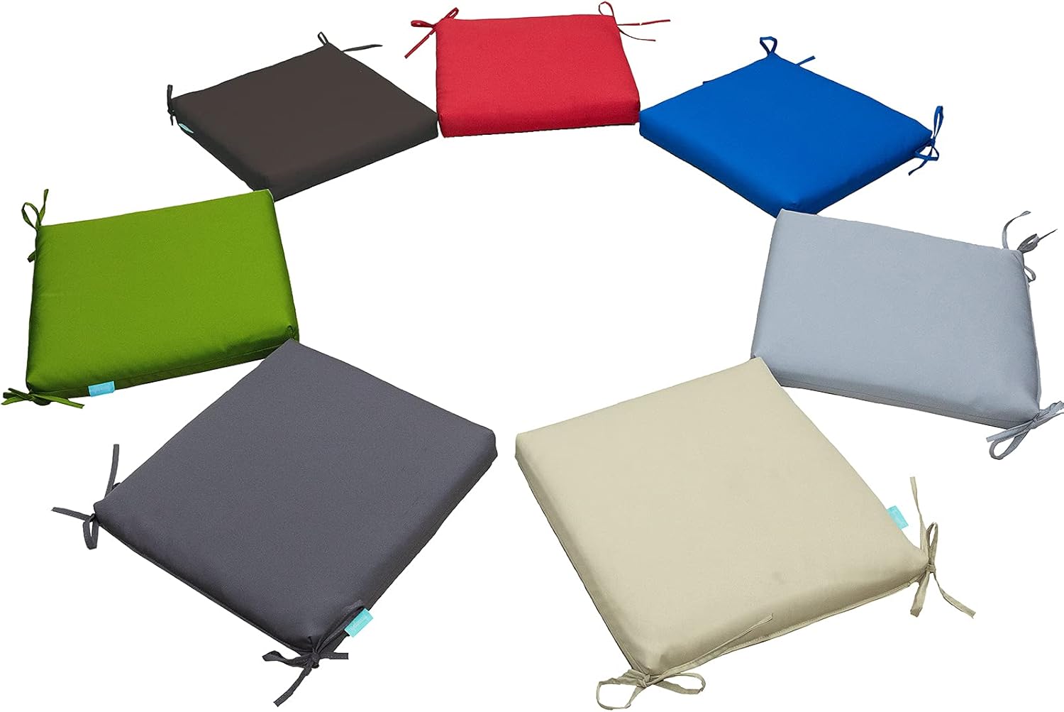 QILLOWAY Cojines de asiento cuadrados de espuma para sillas de comedor y exteriores, para todo tipo de clima, 17 pulgadas de largo x 17 pulgadas de