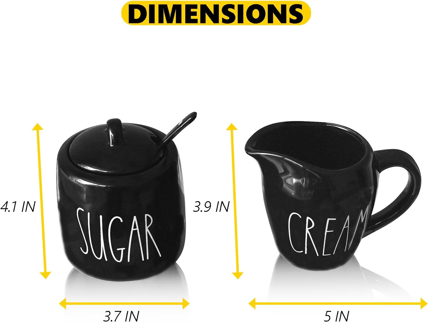 Juego de azúcar y crema, recipiente para crema y soporte para azúcar para barra de café, azucarero de granja con tapa y cuchara, dispensador de