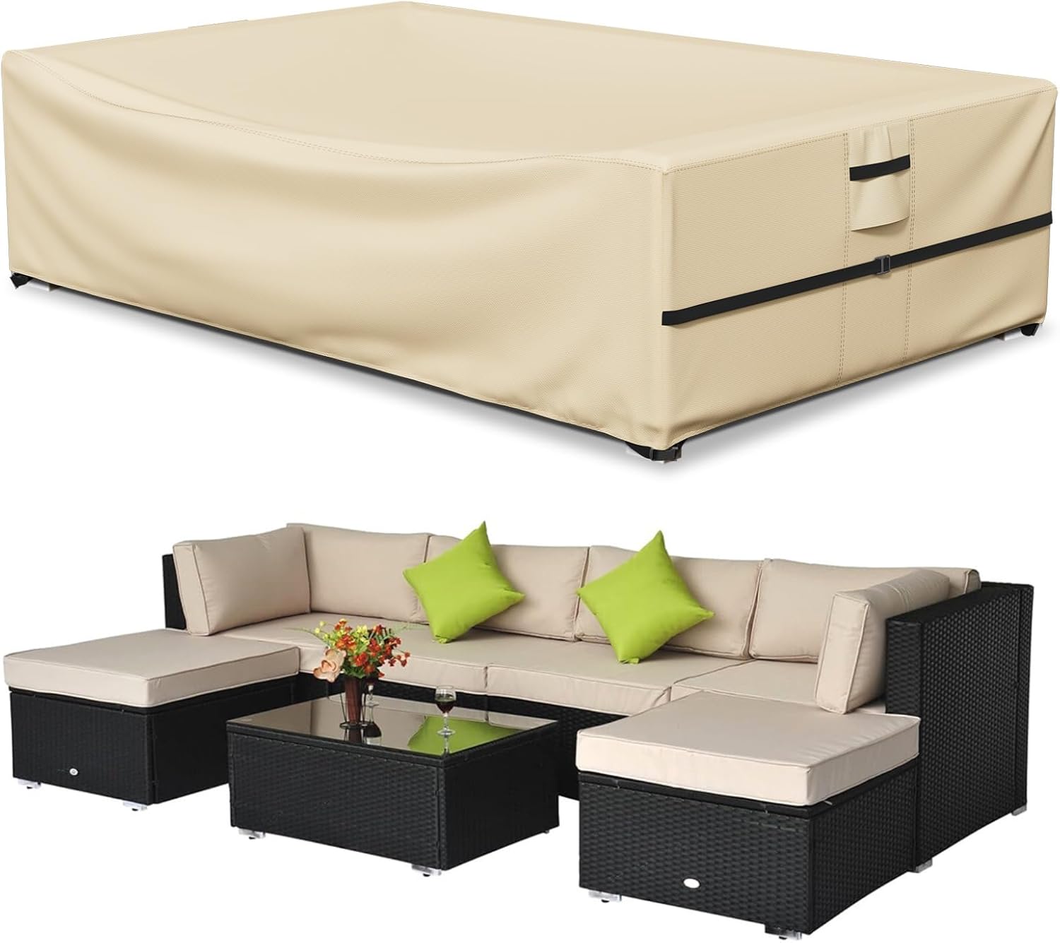Funda impermeable para muebles de exterior, fundas para muebles de patio, funda modular resistente 500D para exteriores, protección para todo tipo