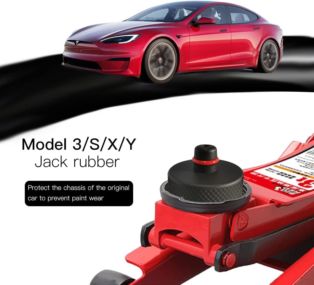 Paquete de 4 almohadillas de elevación compatibles con accesorios Tesla Model 3SXY, adaptador de almohadilla de goma sin olor