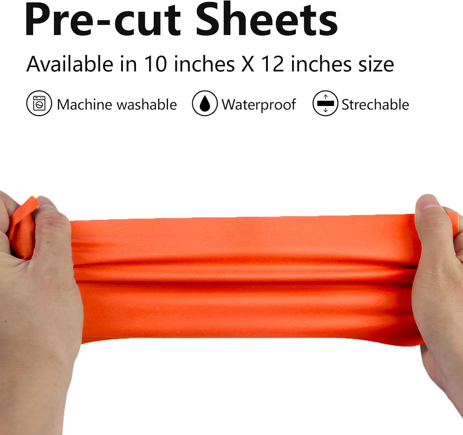 Paquete de 10 láminas de vinilo de transferencia de calor HTV naranja 10 hojas de 12 x 10 pulgadas – Vinilo naranja para planchar para camisetas,