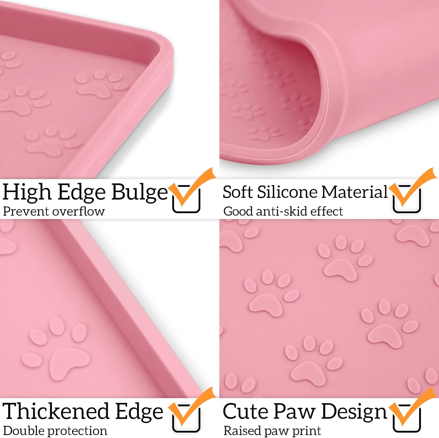 Mantel individual para mascotas para perros y gatos, tapete para evitar el desbordamiento de alimentos y agua, adecuado para mascotas pequeñas,