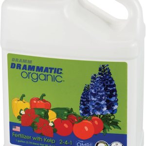 Dramm Drammatic Organic Fertilizante con Kelp 2-4-1, fertilizante líquido hidrolizado para pescado, para verduras, flores y frutas, 1 galón, con Dramm Drammatic Organic Fertilizante con Kelp 2-4-1, fertilizante líquido hidrolizado para pescado, para verduras, flores y frutas, 1 galón, con