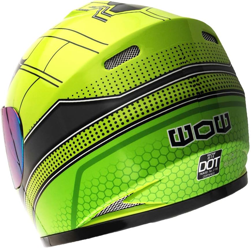 WOW Casco completo para motocicleta, Bicicleta BMX MX para niños