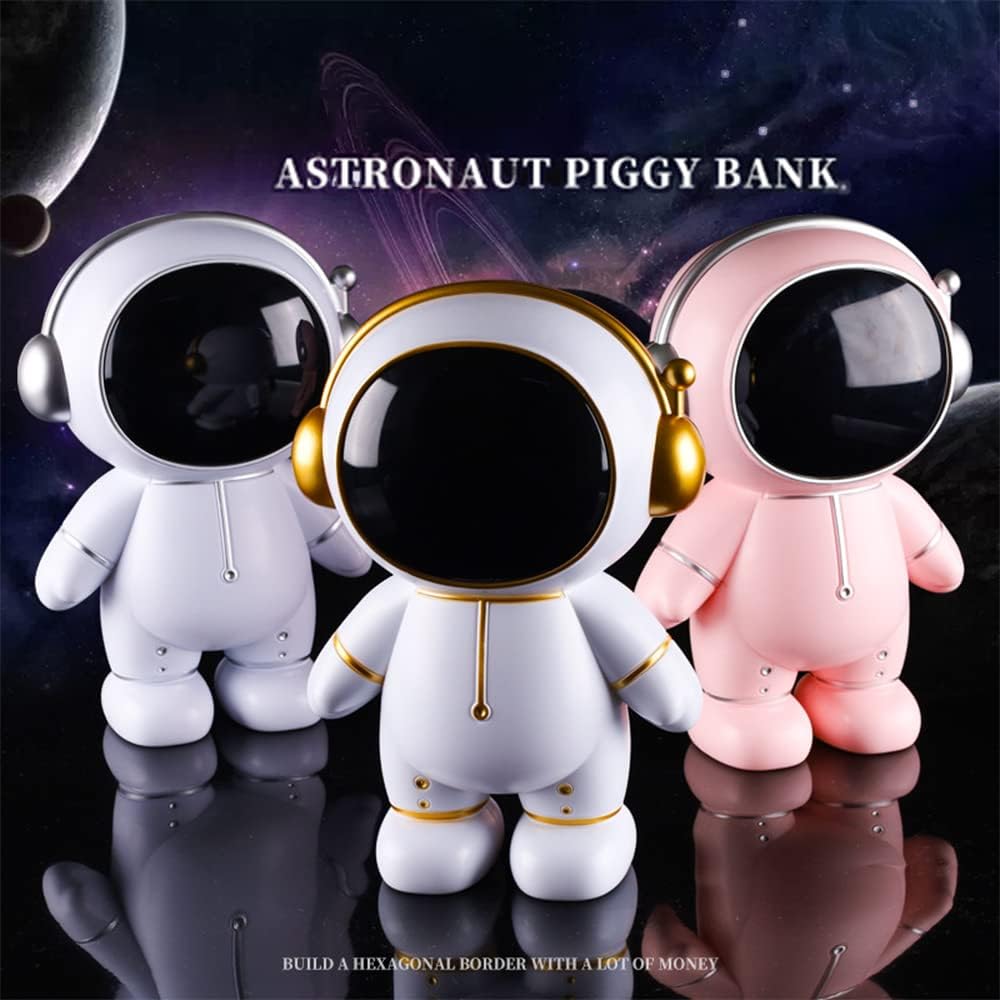Alcancía de astronauta, bonita caja de dinero de astronauta, figura de astronauta, decoración de escritorio, estatua, adorno divertido de astronauta