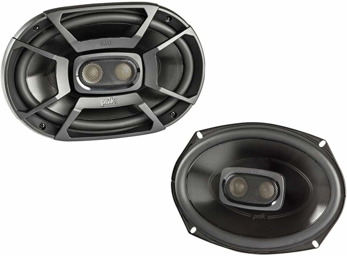 Polk Audio DB692 DB+ Series 6″x9″ Altavoces coaxiales de tres vías con certificación marina, negro