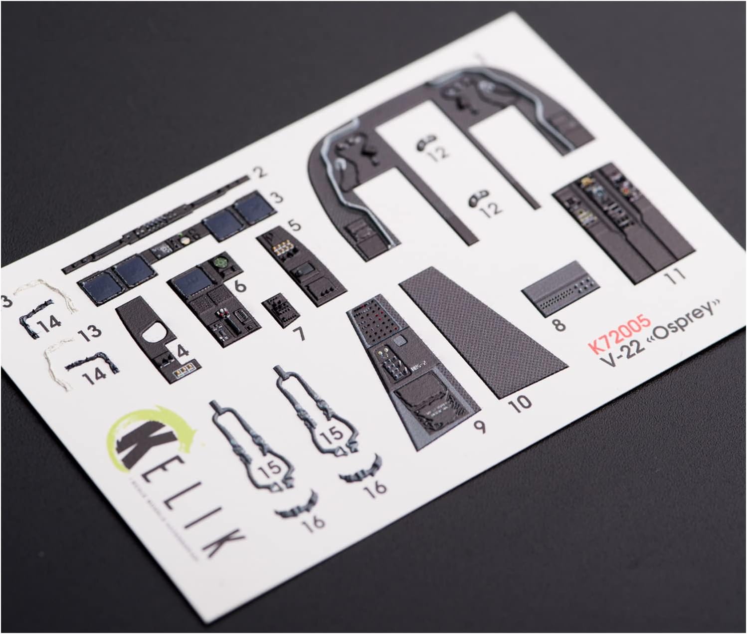 Reskit K72005-172 V-22 “Osprey Interior 3D Calcomanías para Hasegawa Modelo Kit