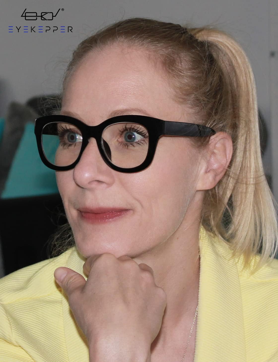 Eyekepper Lectores progresivos de gran tamaño para mujeres, lectores de computadora multienfoque con protección UV, lentes de lectura trifocales