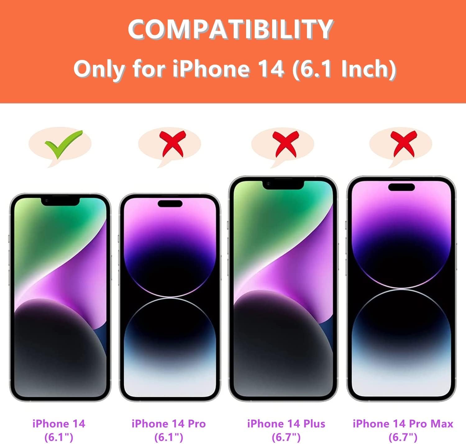 iCoverCase Funda tipo cartera para iPhone 14 con tarjetero y cordón cruzado ajustable, ranuras para tarjetas de piel sintética (no desmontable),