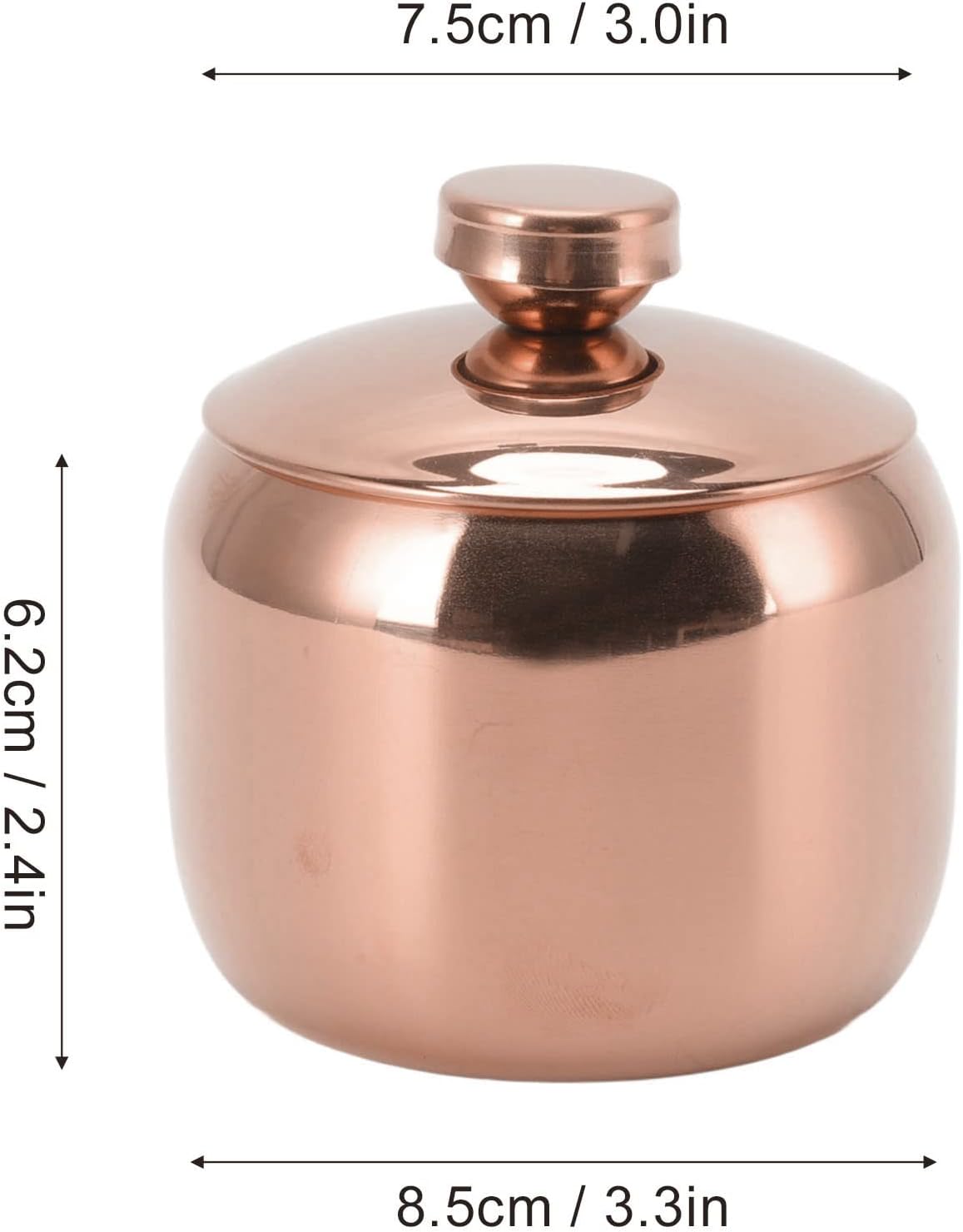 Azucarero, tarro de especias de acero inoxidable para el hogar, contenedor pequeño para condimentos en forma de tambor, recipiente de condimento de