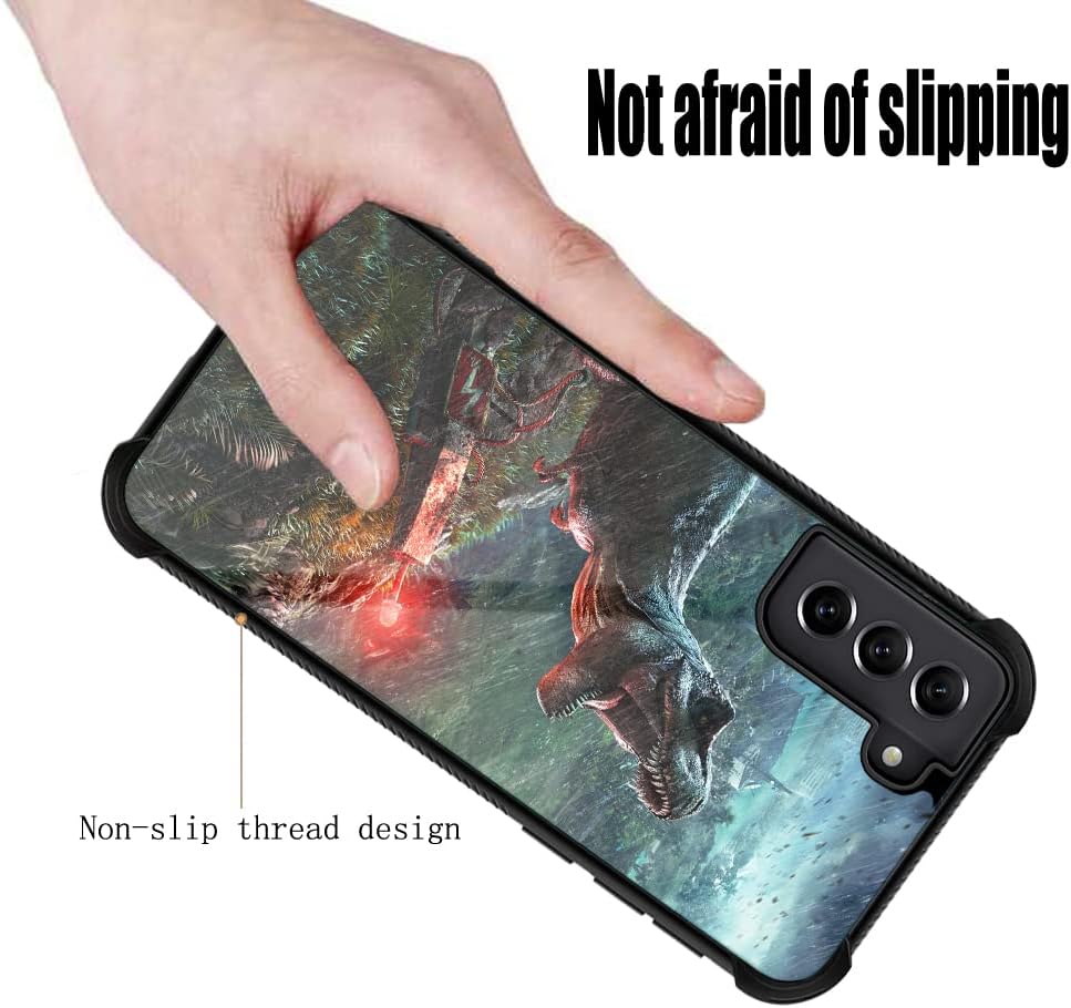 TnXee Funda compatible con Samsung Galaxy S21, Jurassic Dinosaur Galaxy S21 para niños, reforzar las cuatro esquinas, a prueba de golpes,