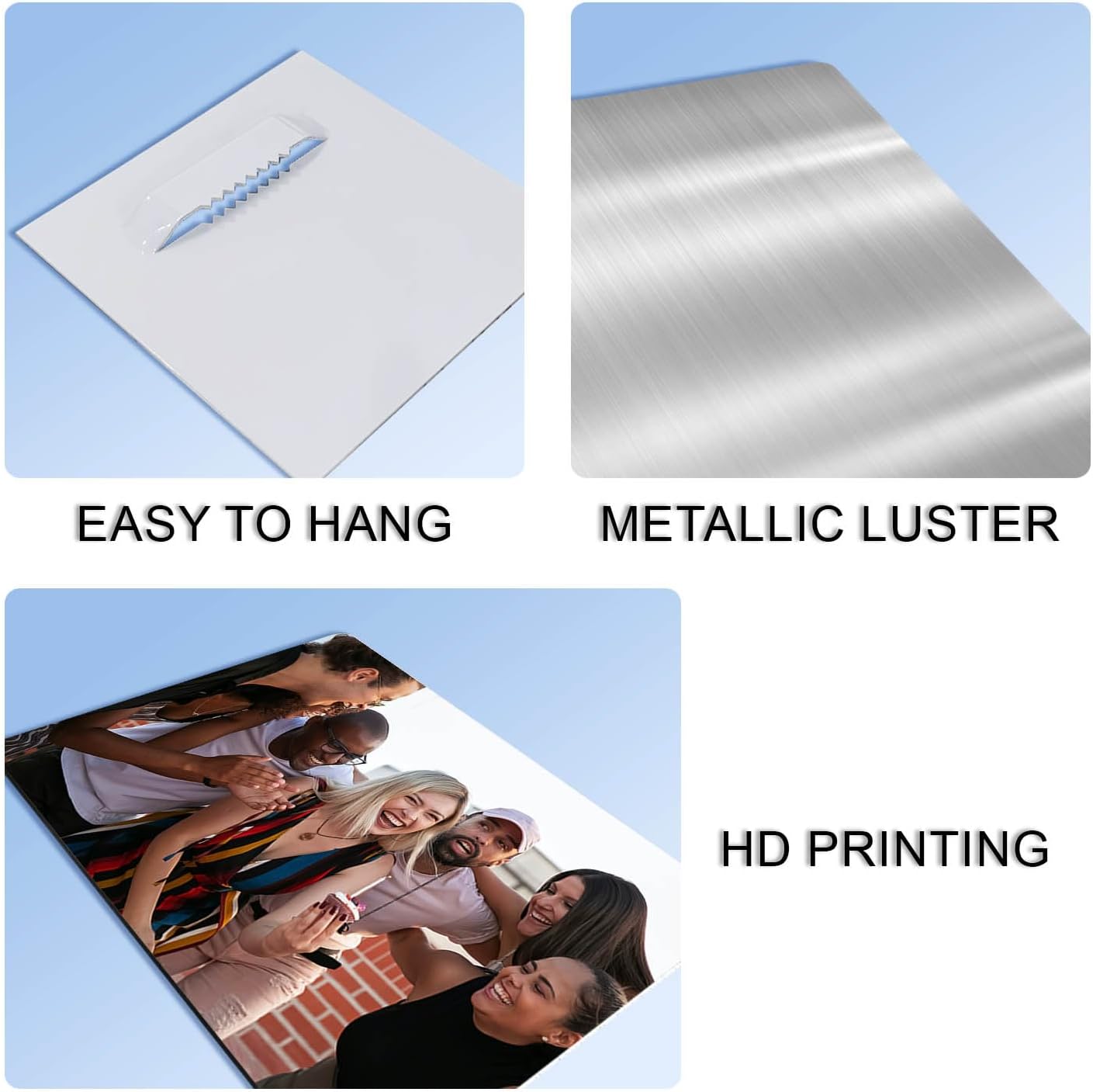 CUSTOM STEWARD Marcos de fotos personalizados con tus fotos, regalos de fotos personalizados, decoración de pared, impresiones de fotos de metal