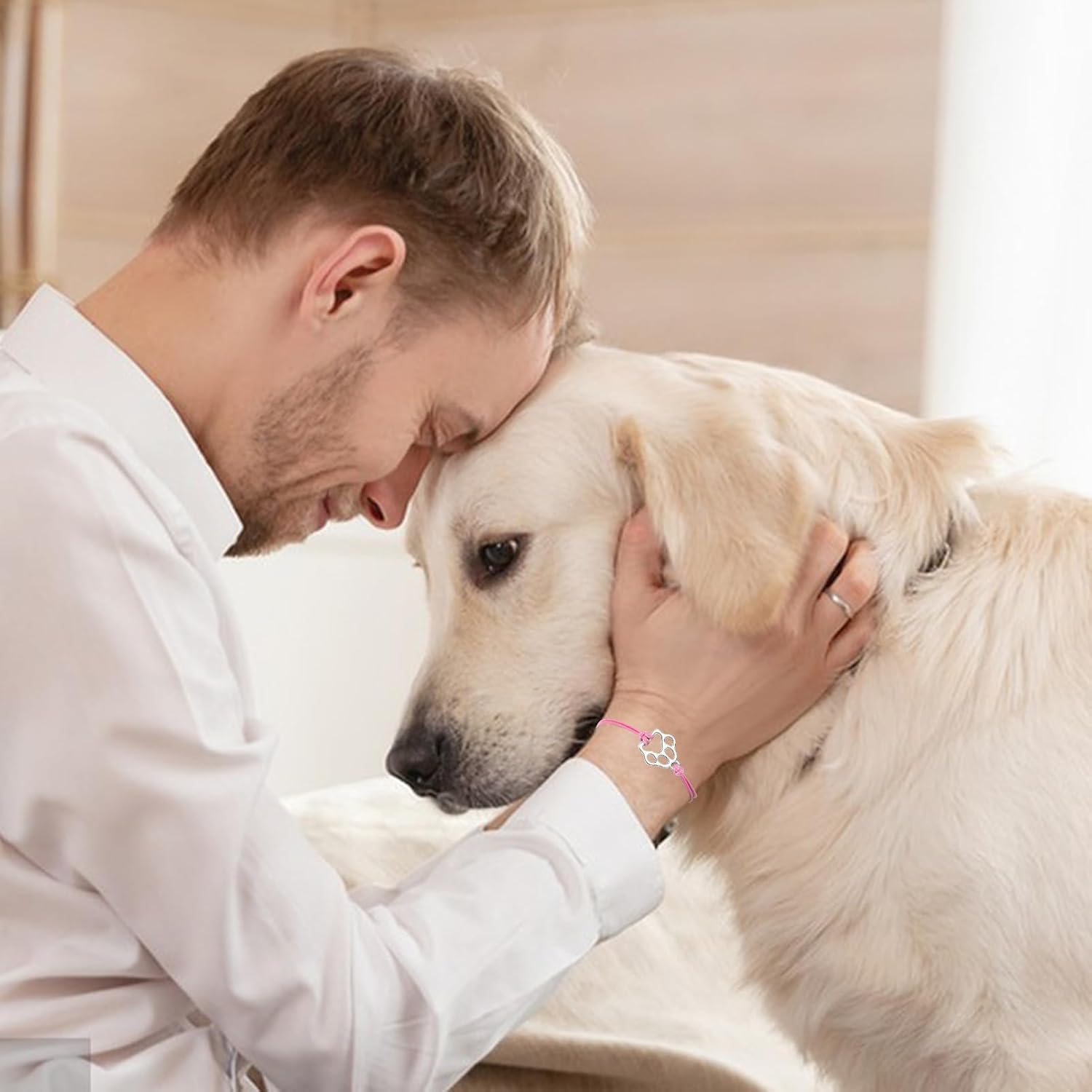 Puppy Dog Bracelets for Women Men Dog Memorial Gifts for Dog Lover Friendship Gifts for Her His Couples Adjustable String