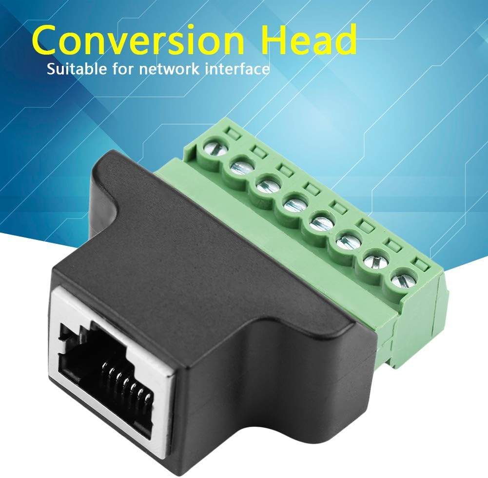 Desconexión RJ45, conector adaptador de terminal de tornillo, conector terminal de tornillo de 8 pines para extensor de Ethernet