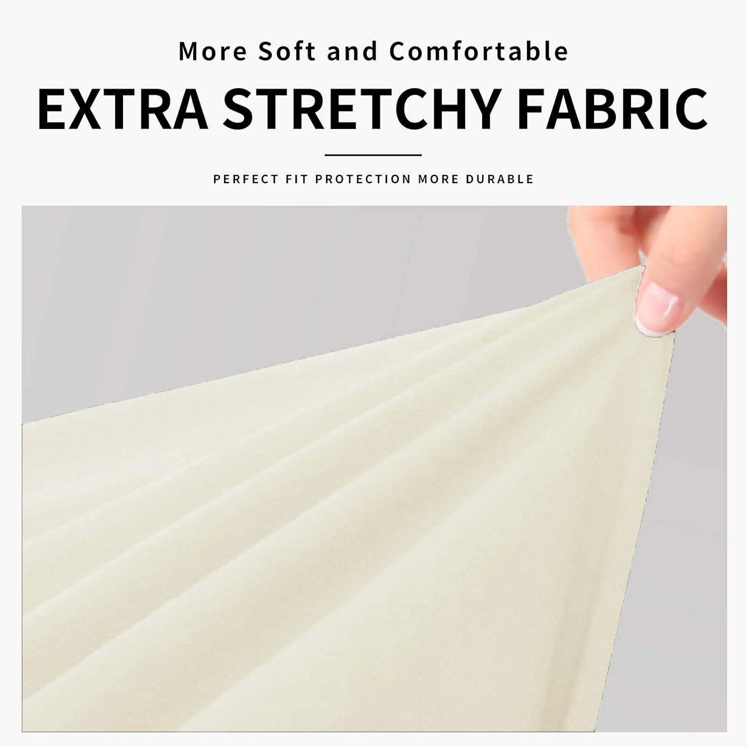 Easy-Going Funda 100% impermeable doble de gran tamaño, elástica, suave, para sofá, para sofá de 3 cojines separados, protector de muebles a prueba