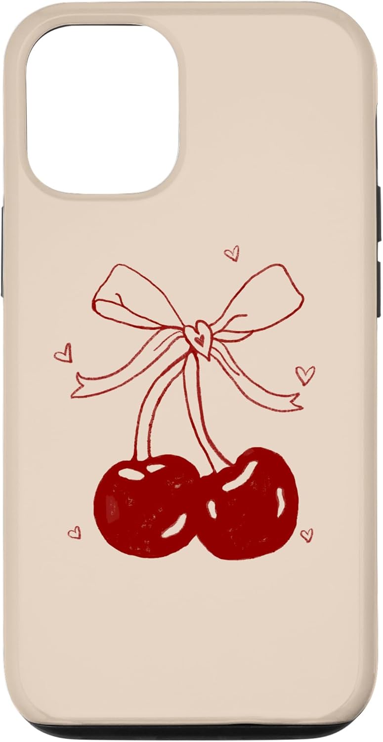 Funda para iPhone 13 Pro Cherri Ties Bow Cherry