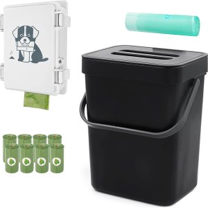 La estación de basura para perros pequeños incluye 1 soporte para bolsas de excremento de pared, 8 rollos de bolsas de basura para mascotas, 1 mini La estación de basura para perros pequeños incluye 1 soporte para bolsas de excremento de pared, 8 rollos de bolsas de basura para mascotas, 1 mini
