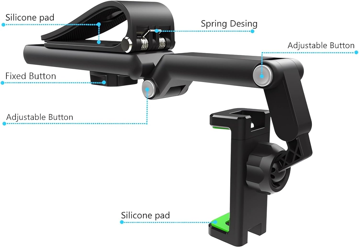 Soporte para teléfono de coche  360 grados giratorio y ajustable, compatible con todos los teléfonos inteligentes, elegante y práctico