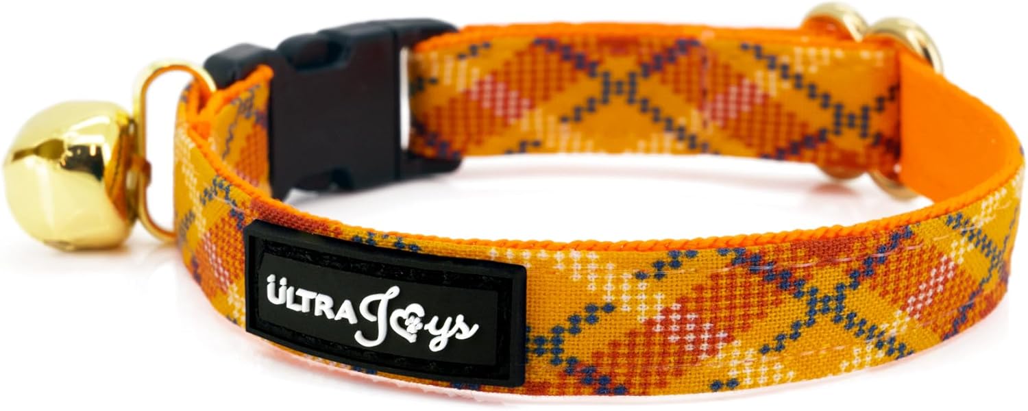 Ultra Joys Collar de gato con campanas  Breakaway para gatos, niños y niñas, collar de gatito con campana, collar para gatos  Collar para gatos
