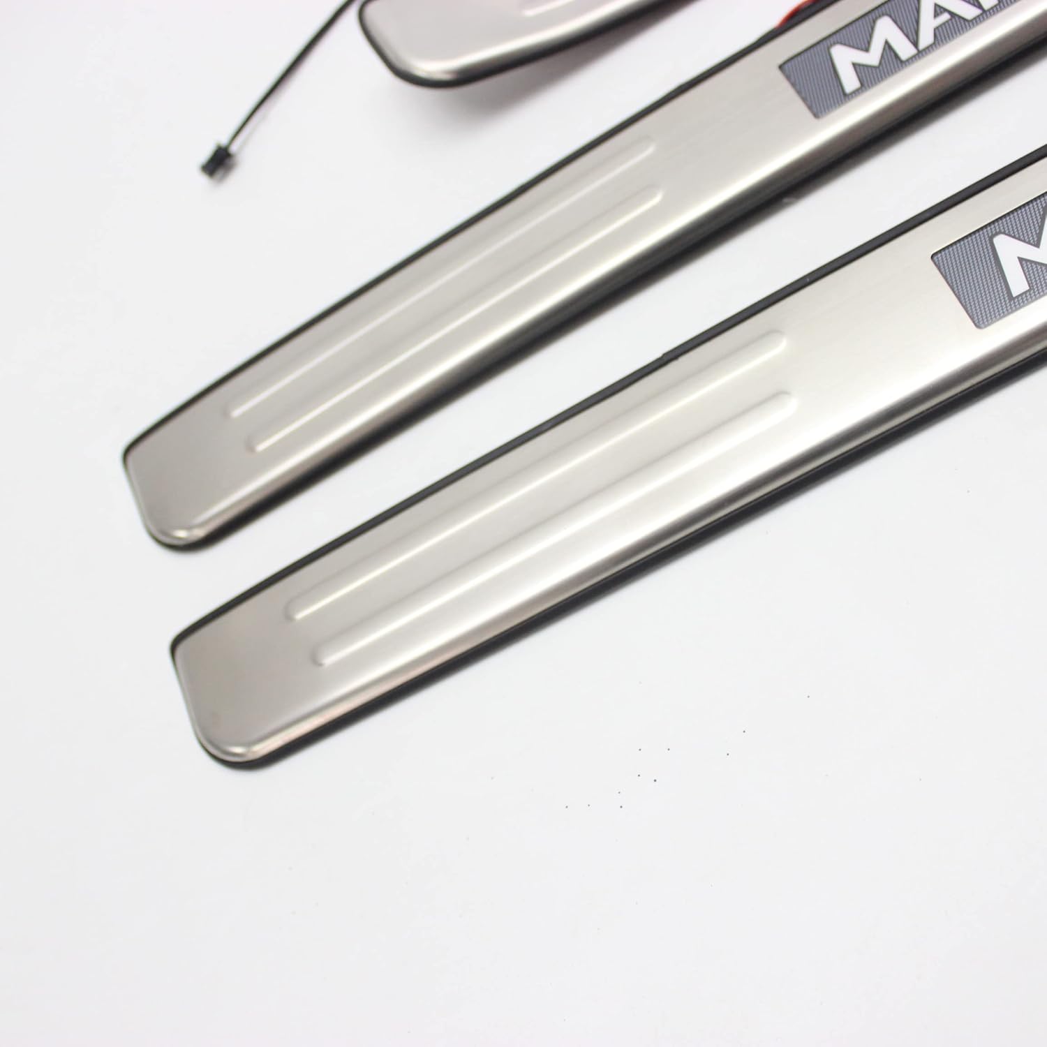 Para Toyota Mark X 2005-2017 Car Led umbral de puerta Scuff Plate Guard Sills Protector Trim