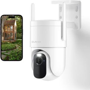 Cámara de seguridad inalámbrica para exteriores, solución de 3 MP, cámara para exteriores para seguridad en el hogar con PTZ de 360, WiFi de 2.4 Cámara de seguridad inalámbrica para exteriores, solución de 3 MP, cámara para exteriores para seguridad en el hogar con PTZ de 360, WiFi de 2.4
